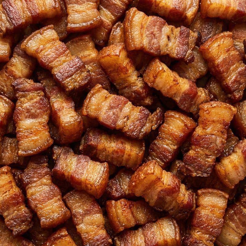 Guanciale topping texture